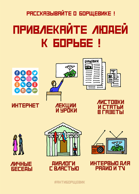 Постер про борщевик Сосновского - Как привлекать новых людей к борьбе